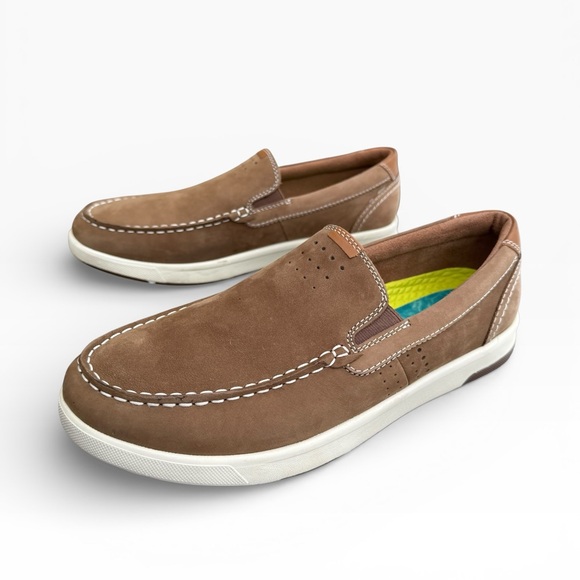 Florsheim Crossover Moc Toe Slip on Loafers Men's Size 10 Brown - Picture 6 of 15